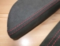 Preview: MINI Armauflagen - 2-teilig - Alcantara Schwarz - Naht Rot - F55/F56