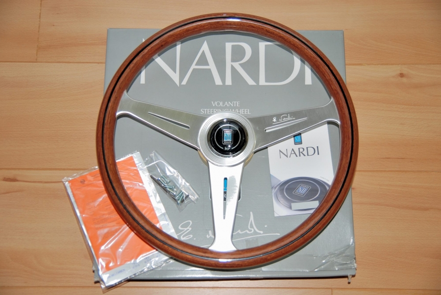 Nardi Classico Holzlenkrad ND 390 W - KBA 70065 / 5051.39.6300 / Satin Spokes - Naben zuwählbar