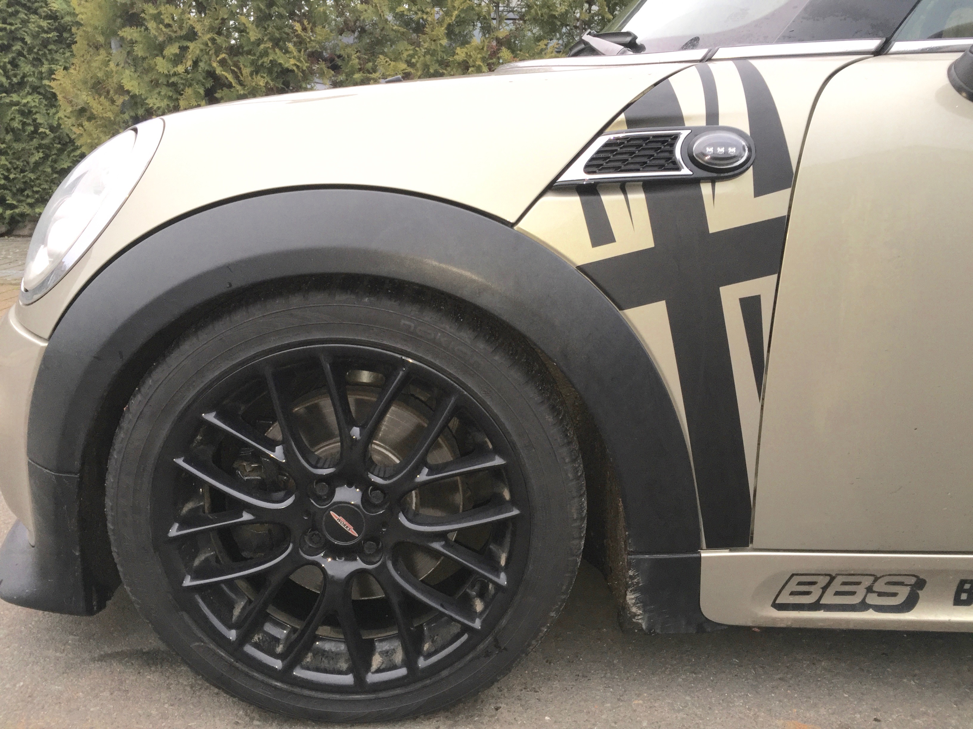 Die schwarze Flagge Auto Seite Kotflügel Marker Licht Gehäuse Abdeckung für Mini  Cooper D One R56 Clubman R55 Cabrio R57 R58 2pcs / set Johx