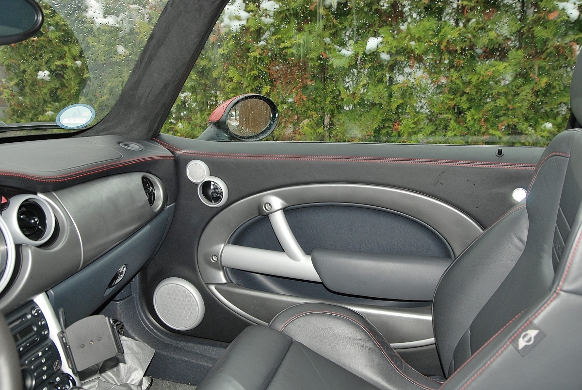 Mini Türverkleidungen vorne Alcantara / Leder - 2 Stück (links und rechts) - Neubezug - R50/R52/R53