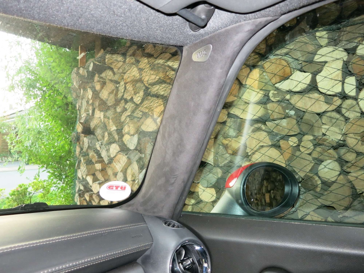 A-Säulenverkleidungen Alcantara Tiefschwarz - für Mini R55/R56