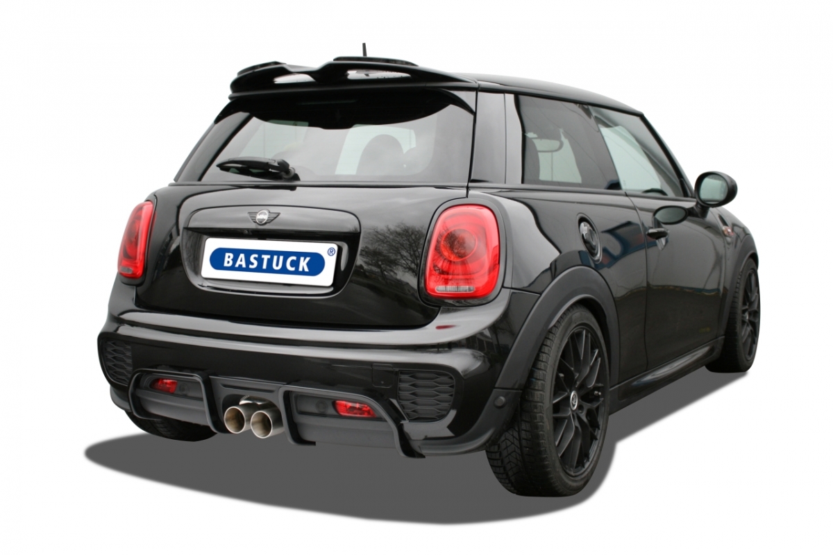 Bastuck Endschalldämpfer Edelstahl für Mini F56 Cooper S inkl. JCW (ab Bj.2014) - 2x 85mm mittig - mit EG-ABE