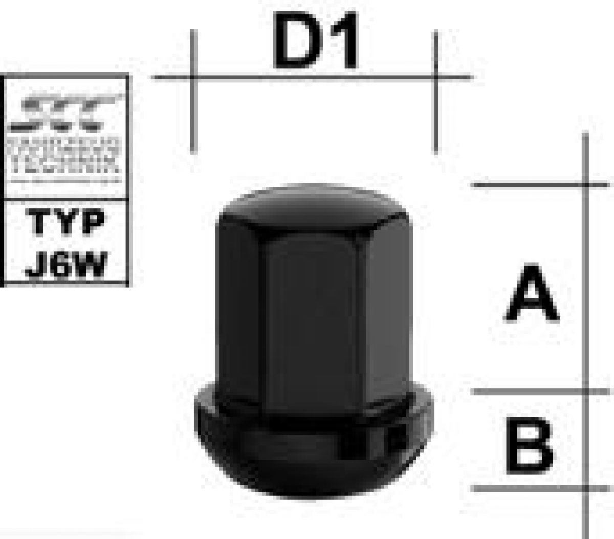 5x Radmuttern M14x1,5 - Aluminium schwarz verzinkt - Kugelbund - SW19
