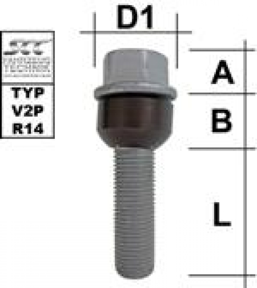 20x Radschrauben M14x1,5 - silber - Kugelbund - SW19 - speziell für Porsche
